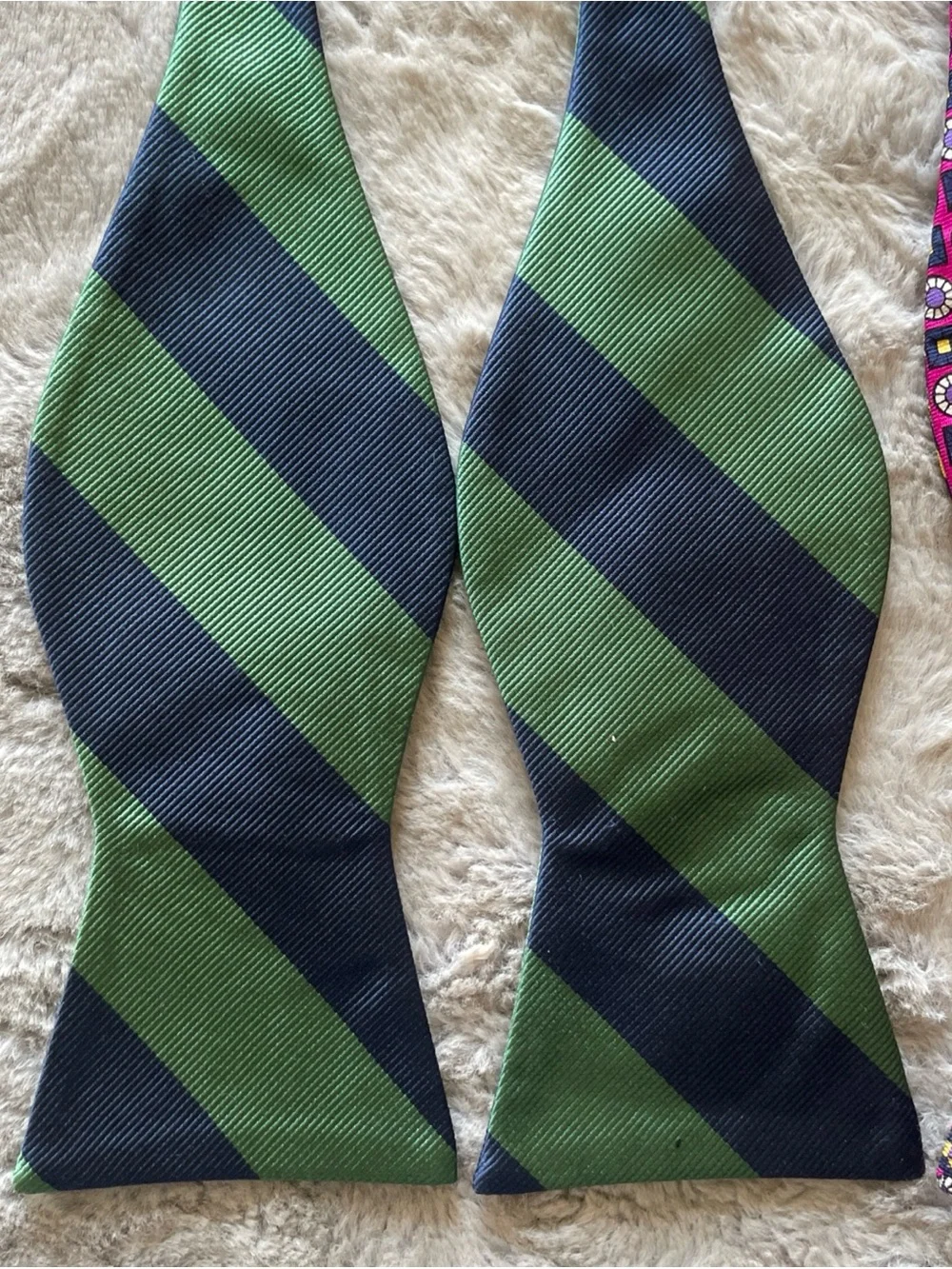 Assorted men’s vintage silk Bow Ties and Neckties - Red, Navy, Green, Pink
